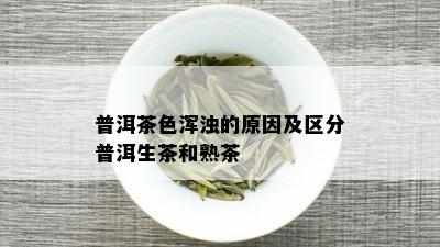 普洱茶色浑浊的原因及区分普洱生茶和熟茶