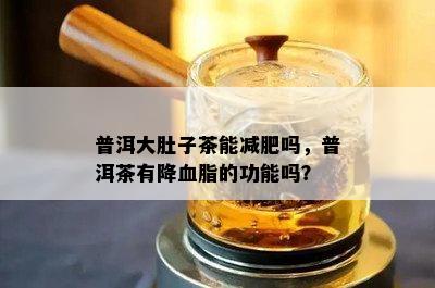 普洱大肚子茶能减肥吗，普洱茶有降血脂的功能吗？