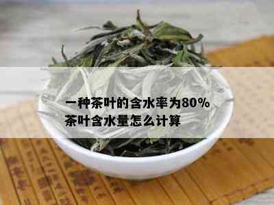 一种茶叶的含水率为80%茶叶含水量怎么计算