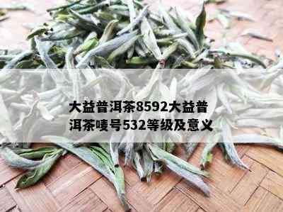 大益普洱茶8592大益普洱茶唛号532等级及意义