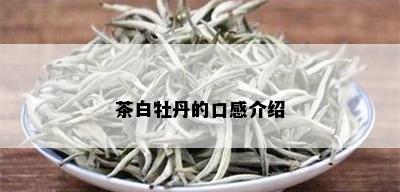 茶白牡丹的口感介绍