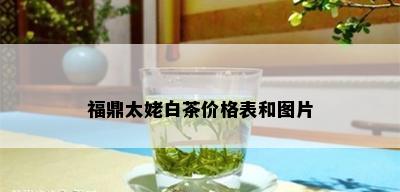 福鼎太姥白茶价格表和图片