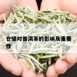 仓储对普洱茶的影响及重要性