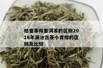 桔普茶和普洱茶的区别2016年澜沧古茶小青柑的区别及比较