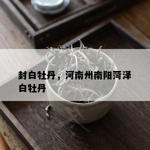 封白牡丹，河南州菏泽白牡丹