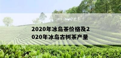 2020年冰岛茶价格及2020年冰岛古树茶产量