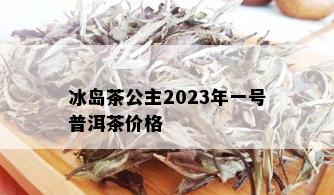 冰岛茶公主2023年一号普洱茶价格