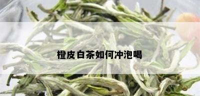 橙皮白茶如何冲泡喝