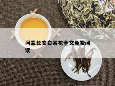 问罪长安白茶花全文免费阅读