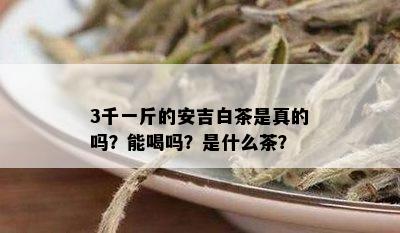 3千一斤的安吉白茶是真的吗？能喝吗？是什么茶？