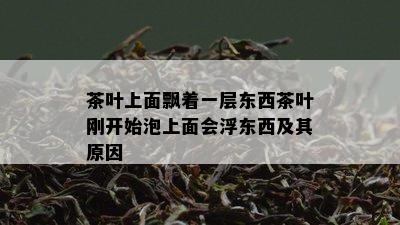 茶叶上面飘着一层东西茶叶刚开始泡上面会浮东西及其原因