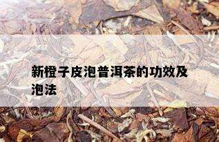 新橙子皮泡普洱茶的功效及泡法