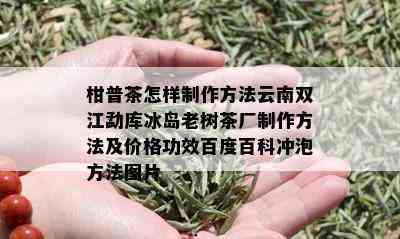 柑普茶怎样制作方法云南双江勐库冰岛老树茶厂制作方法及价格功效百度百科冲泡方法图片