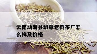 云南勐海县班章老树茶厂怎么样及价格