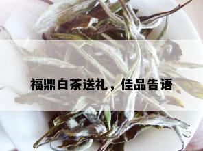 福鼎白茶送礼，佳品告语