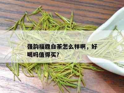 强韵福鼎白茶怎么样啊，好喝吗值得买？