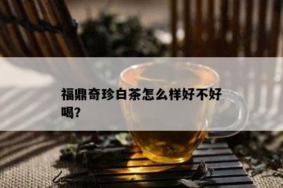 福鼎奇珍白茶怎么样好不好喝？