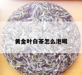 黄金叶白茶怎么泡喝