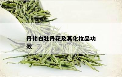 丹化白牡丹花及其化妆品功效