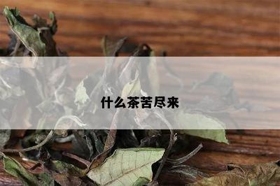 什么茶苦尽来