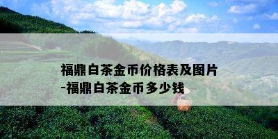 福鼎白茶金币价格表及图片-福鼎白茶金币多少钱