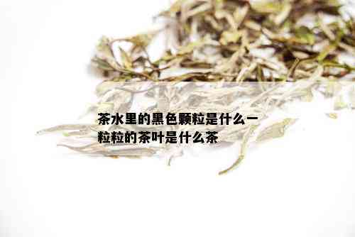 茶水里的黑色颗粒是什么一粒粒的茶叶是什么茶