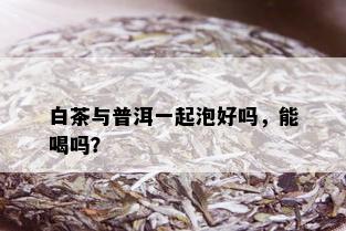 白茶与普洱一起泡好吗，能喝吗？