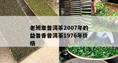 老班章普洱茶2007年的益普香普洱茶1976年价格