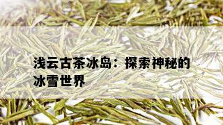 浅云古茶冰岛：探索神秘的冰雪世界