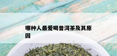 哪种人更爱喝普洱茶及其原因