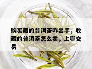 购买藏的普洱茶咋出手，收藏的普洱茶怎么卖，上哪交易