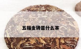 五福金砖是什么茶