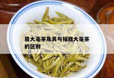 眉大毫茶及其与福鼎大毫茶的区别