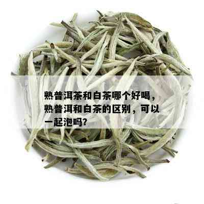 熟普洱茶和白茶哪个好喝，熟普洱和白茶的区别，可以一起泡吗？