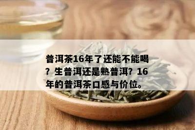 普洱茶16年了还能不能喝？生普洱还是熟普洱？16年的普洱茶口感与价位。