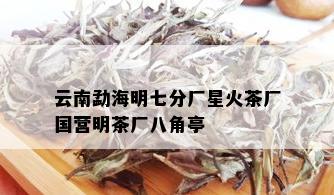 云南勐海明七分厂星火茶厂国营明茶厂八角亭