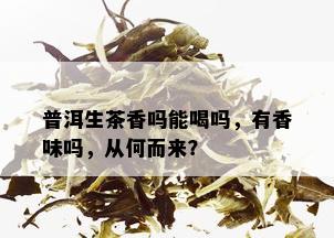 普洱生茶香吗能喝吗，有香味吗，从何而来？