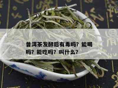 普洱茶发酵后有吗？能喝吗？能吃吗？叫什么？