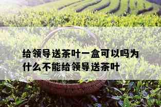 给领导送茶叶一盒可以吗为什么不能给领导送茶叶