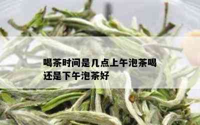 喝茶时间是几点上午泡茶喝还是下午泡茶好