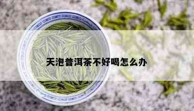 天泡普洱茶不好喝怎么办