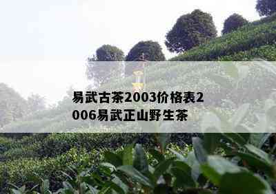 易武古茶2003价格表2006易武正山野生茶