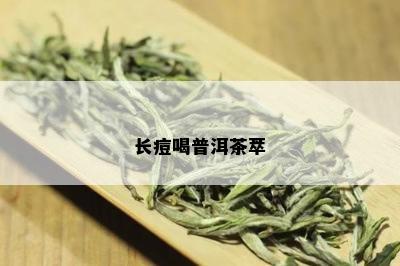 长痘喝普洱茶萃