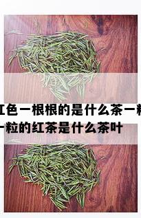 红色一根根的是什么茶一粒一粒的红茶是什么茶叶