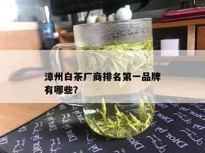 漳州白茶厂商排名之一品牌有哪些？