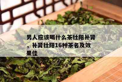 男人应该喝什么茶壮阳补肾，补肾壮阳16种茶名及效果佳