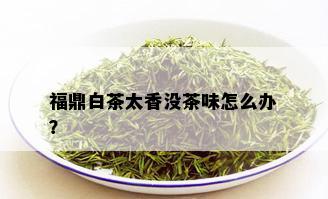 福鼎白茶太香没茶味怎么办？