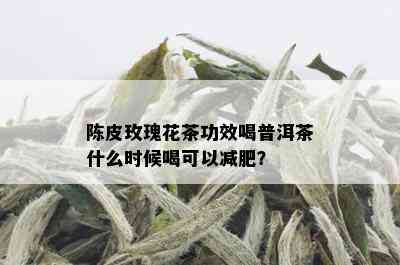 陈皮玫瑰花茶功效喝普洱茶什么时候喝可以减肥？