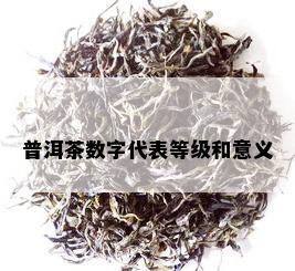 普洱茶数字代表等级和意义