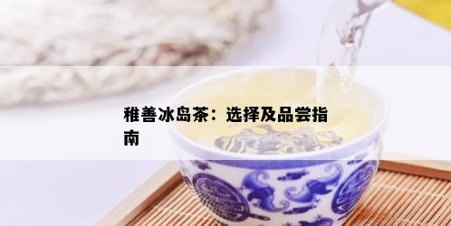 稚善冰岛茶：选择及品尝指南